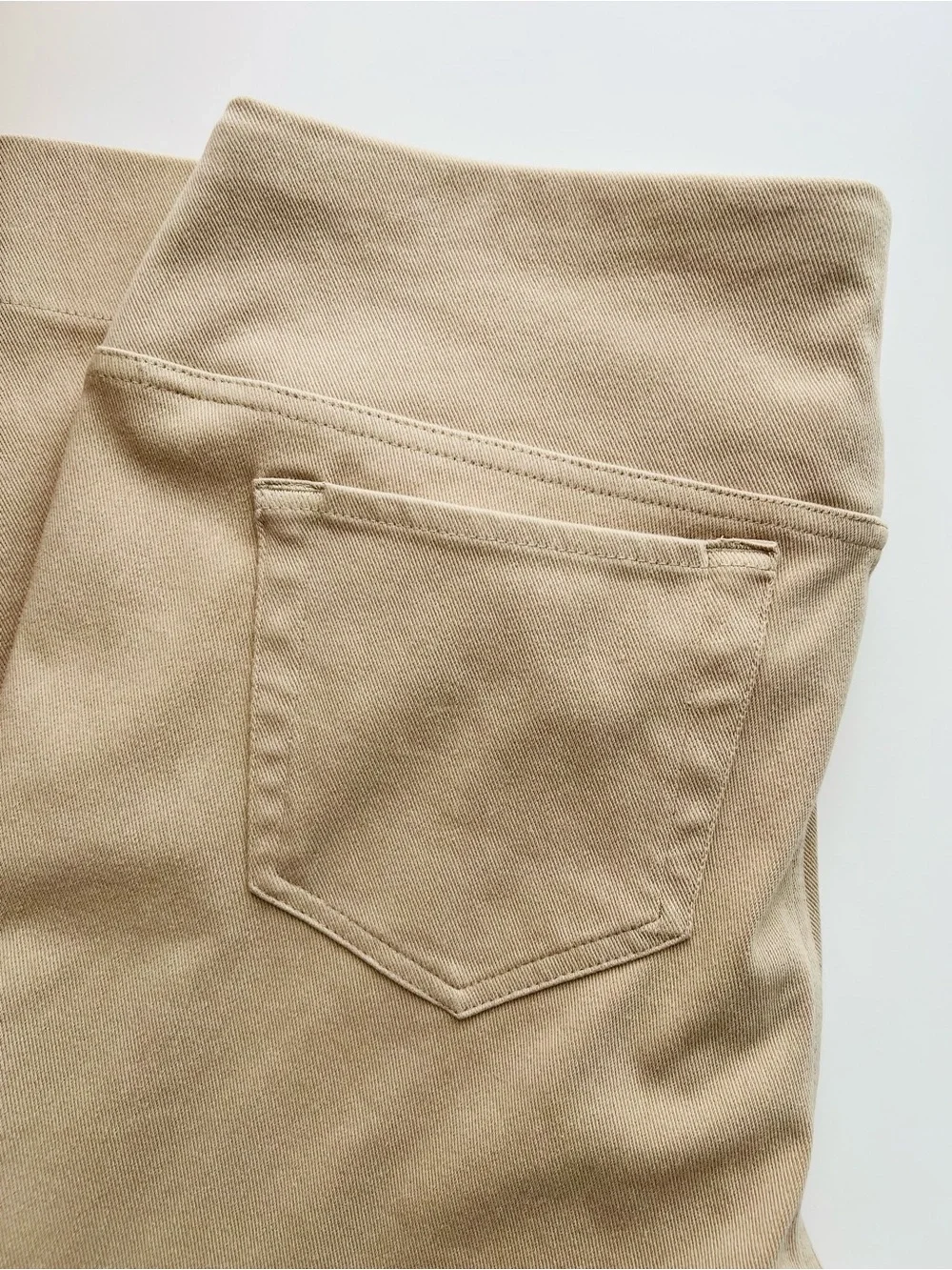 J.Jill Wearever Smooth-Fit Cropped Knit Pull On Jeans Pants Cashew Tan Size M